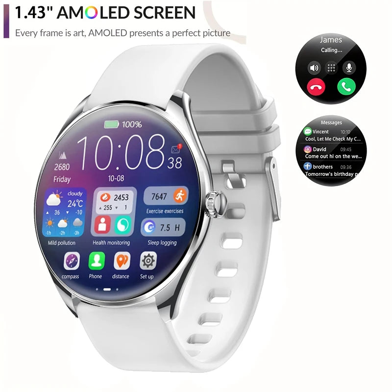 Ultra-thin smartwatch with 1.43" AMOLED HD display