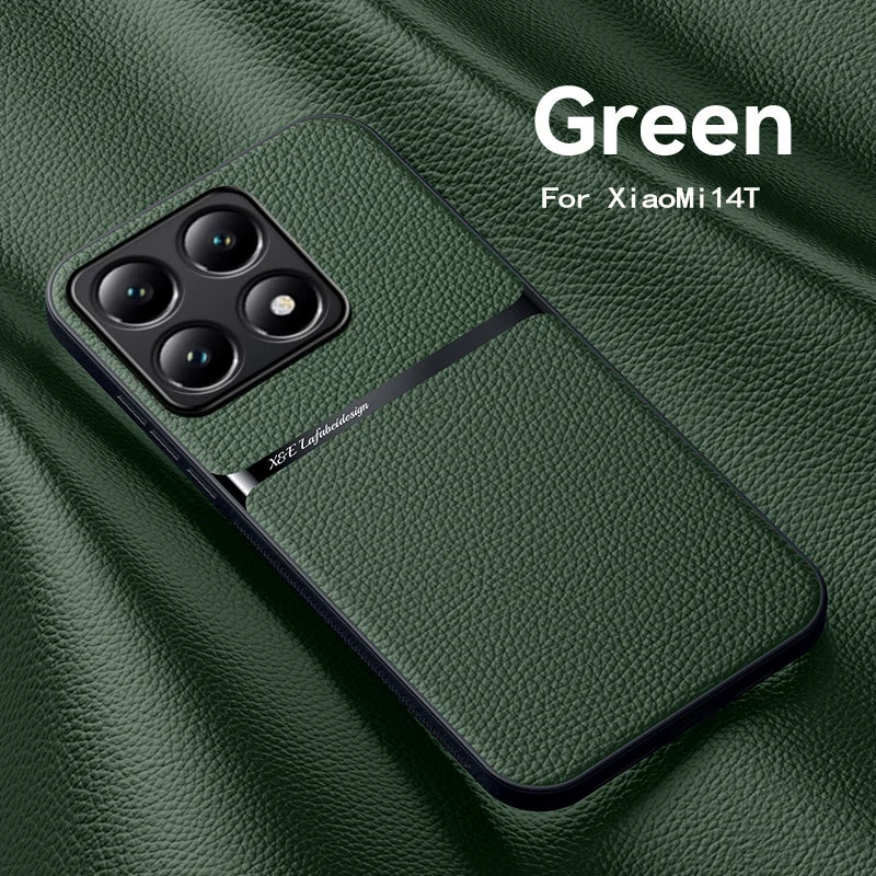 Xiaomi 14T Leather Magnetic TPU Case