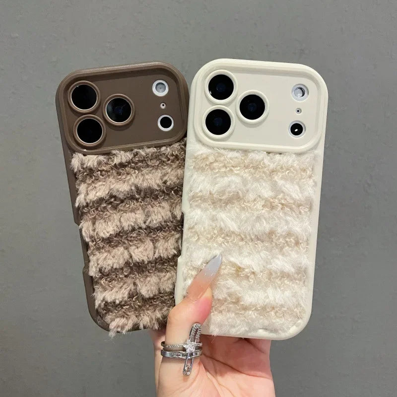 Luxus Plüsch Hülle für iPhone 17 & 16 Winter