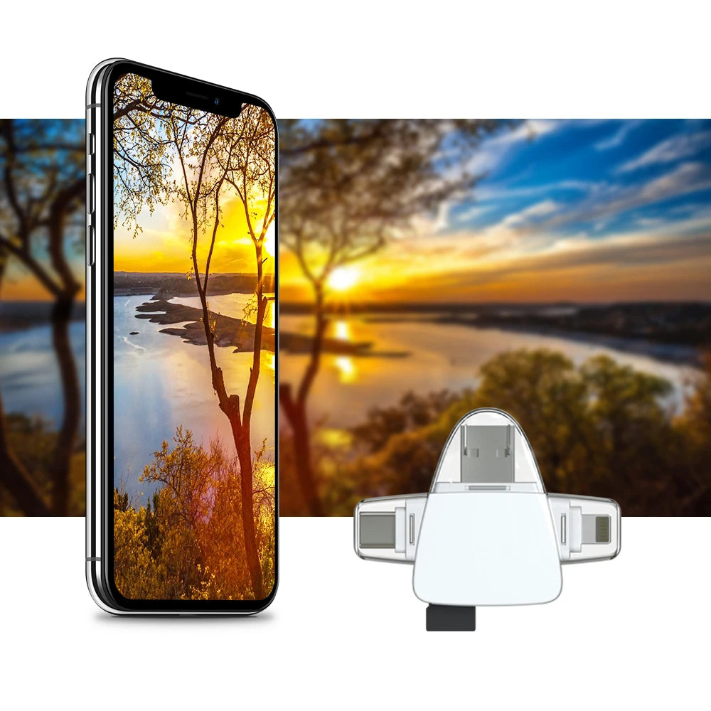 Mini OTG card reader adapter for iPhone & iPad