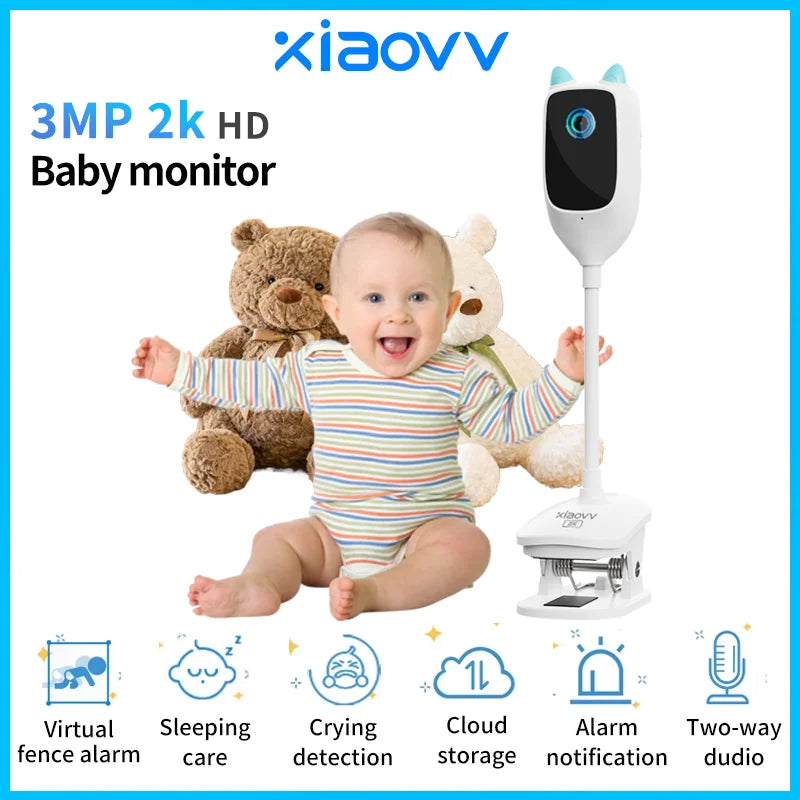 4MP WiFi Babyphone HD Nachtvision 360° Kamera