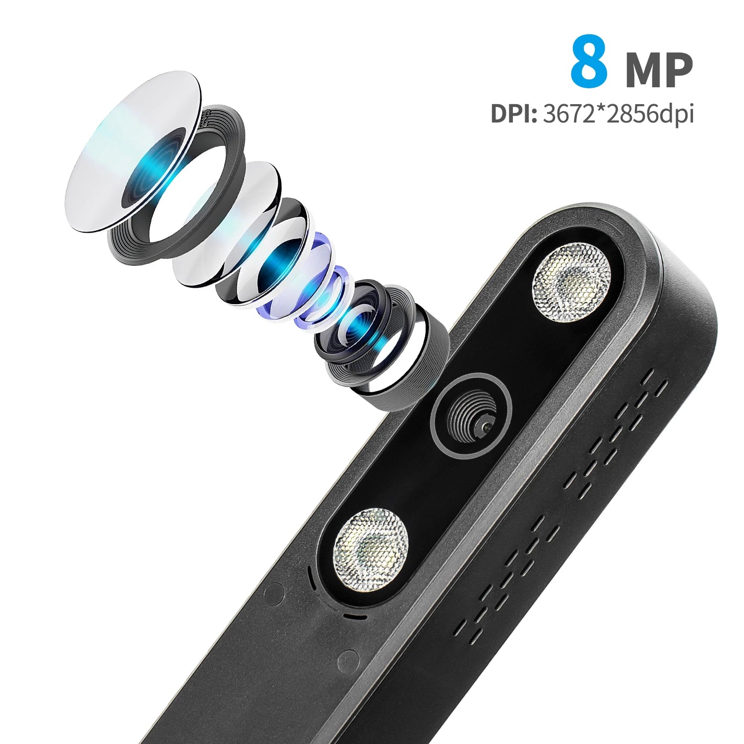 Automatischer Dokumentenscanner mit OCR & LED Lampe