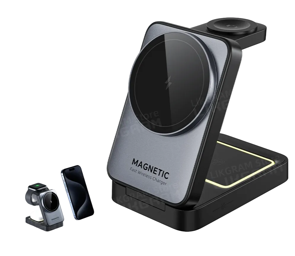 Magnetisches 3-in-1 Ladegerät mit Nachtlicht für iPhone