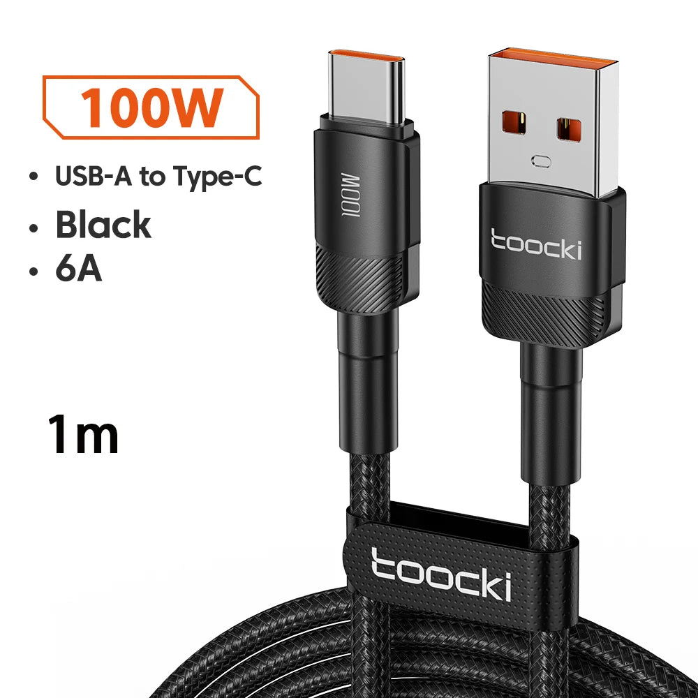 Toocki 6A USB-C Kabel Schnellladen 100W