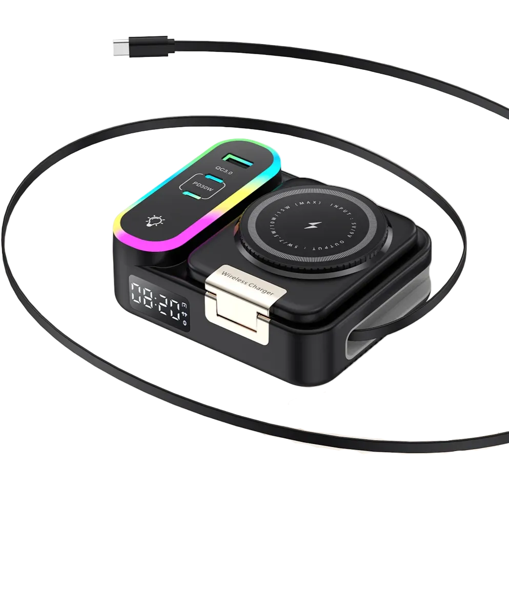 8-in-1 Magnetisches Magsafe Ladegerät mit Typ-C-Kabel