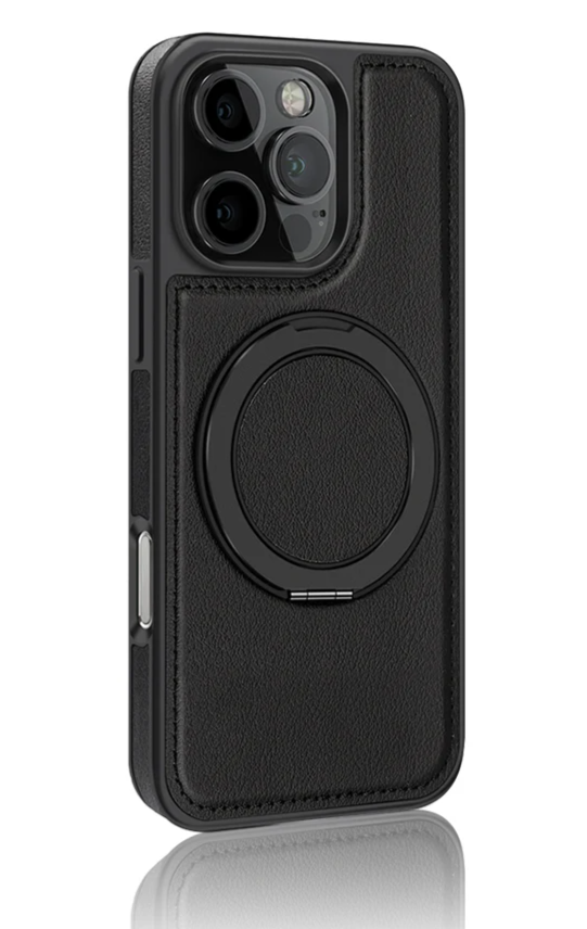 Lederhülle mit 360° Ringständer für iPhone 17