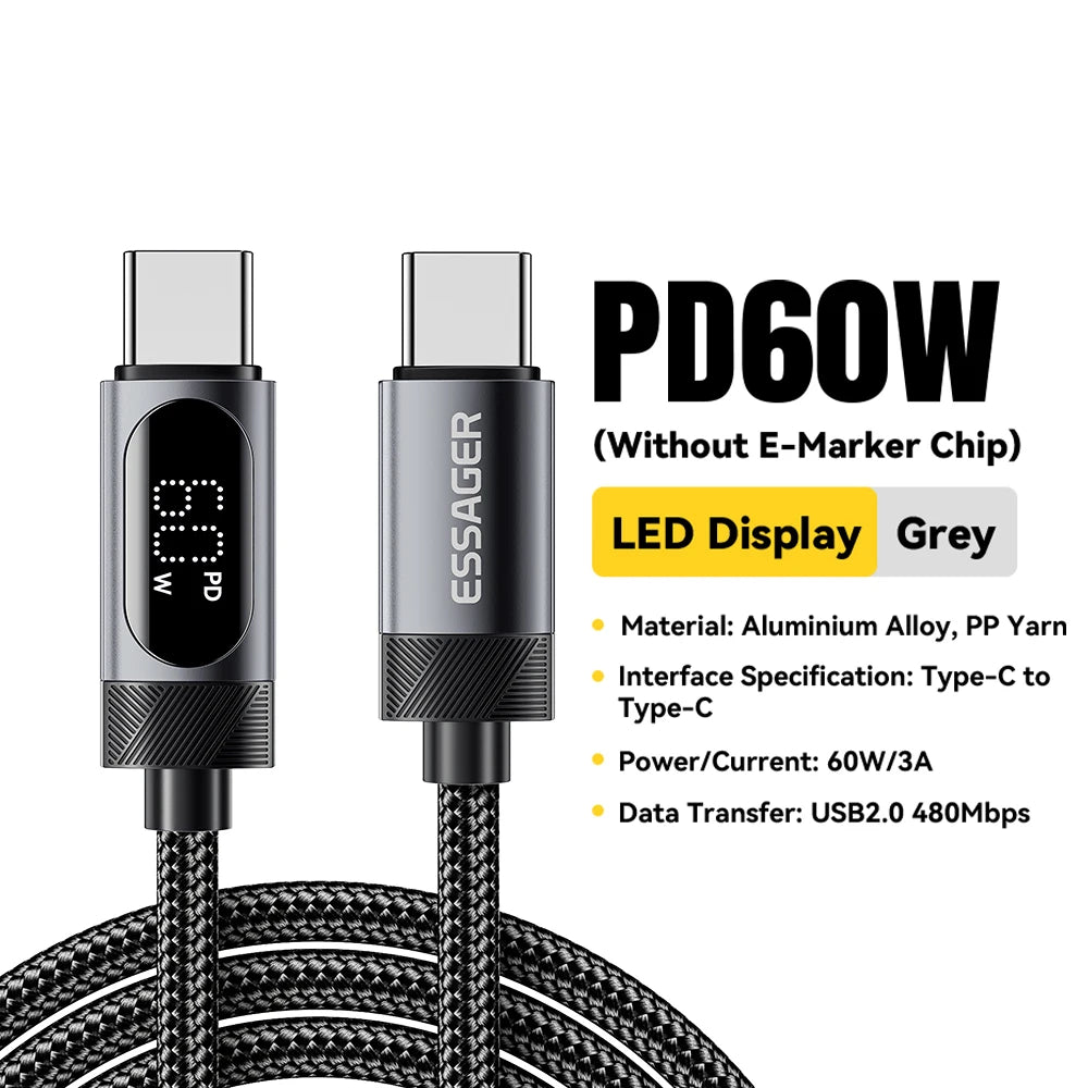 Essager USB-C-Kabel 100W Schnellladung