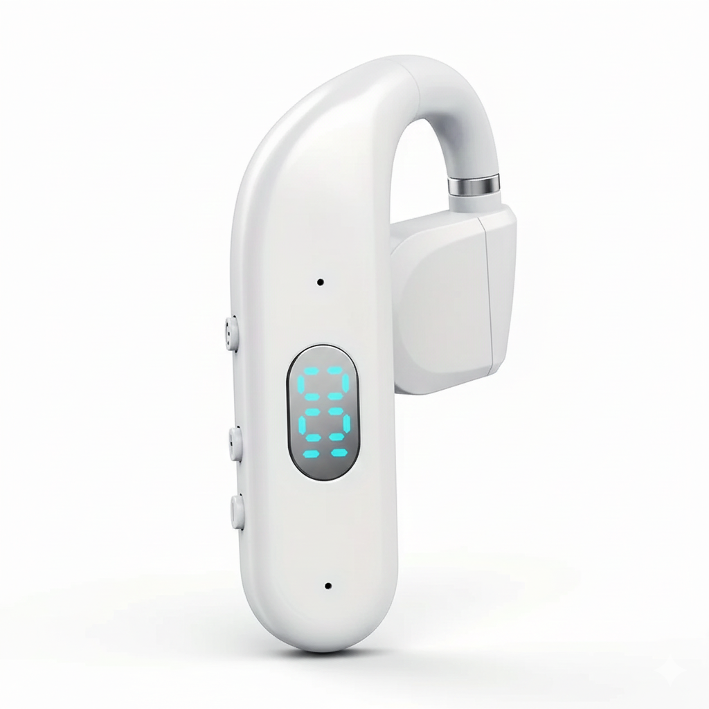 Wireless open-ear headset with microphone 