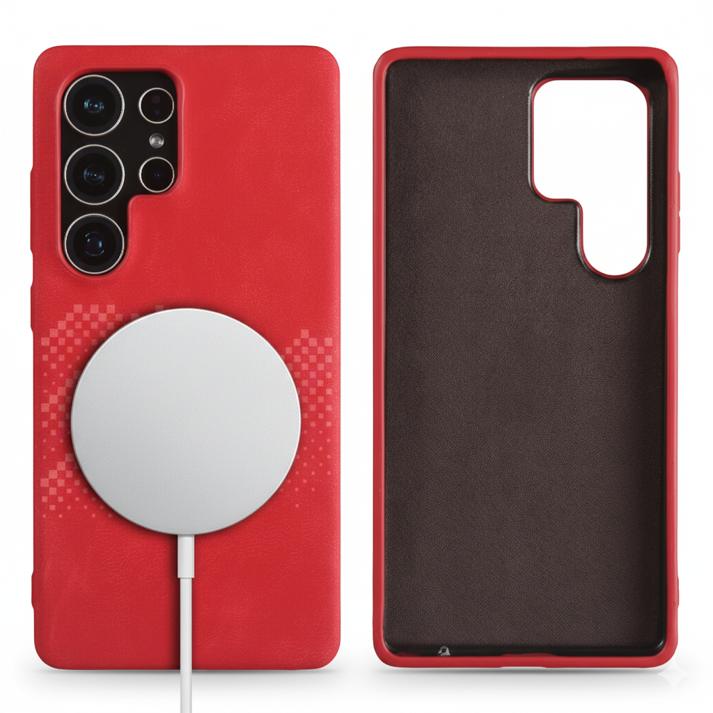 Luxus Leder Magsafe Hülle für Samsung S25 Ultra