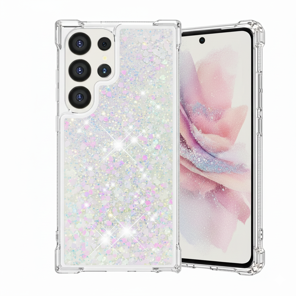 Glitzer Flüssig Hülle für Galaxy S21 bis S25