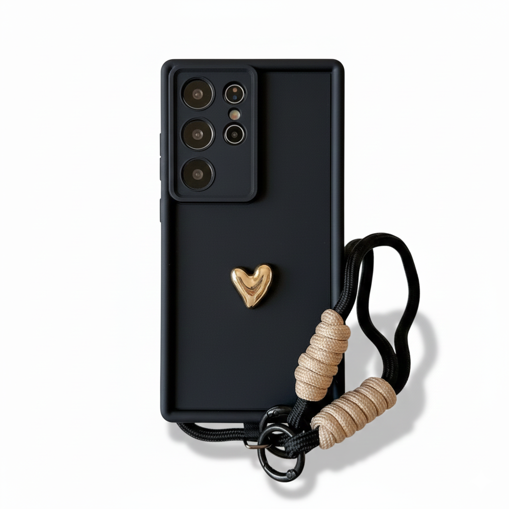 3D Herz Hülle mit Handschlaufe für Samsung Galaxy