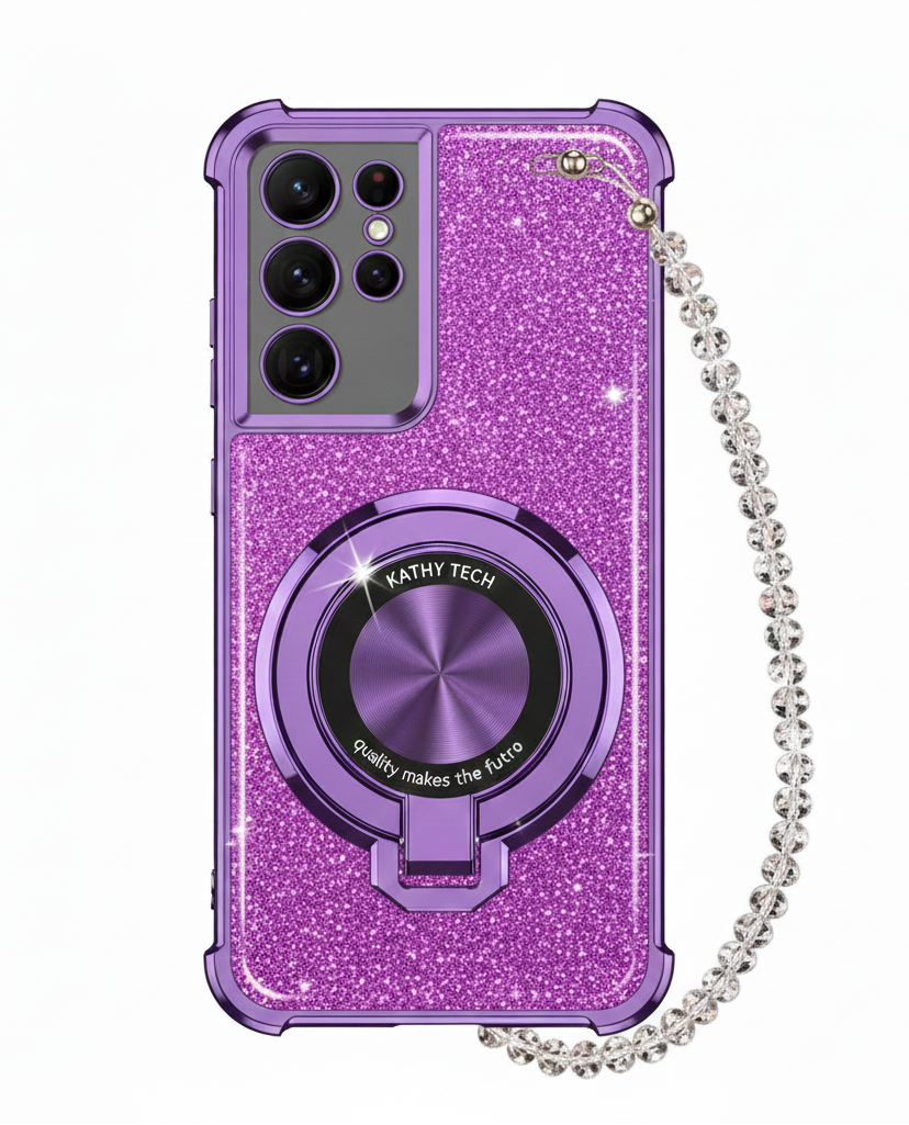 Kristall Armband Hülle mit Ständer für Samsung S25