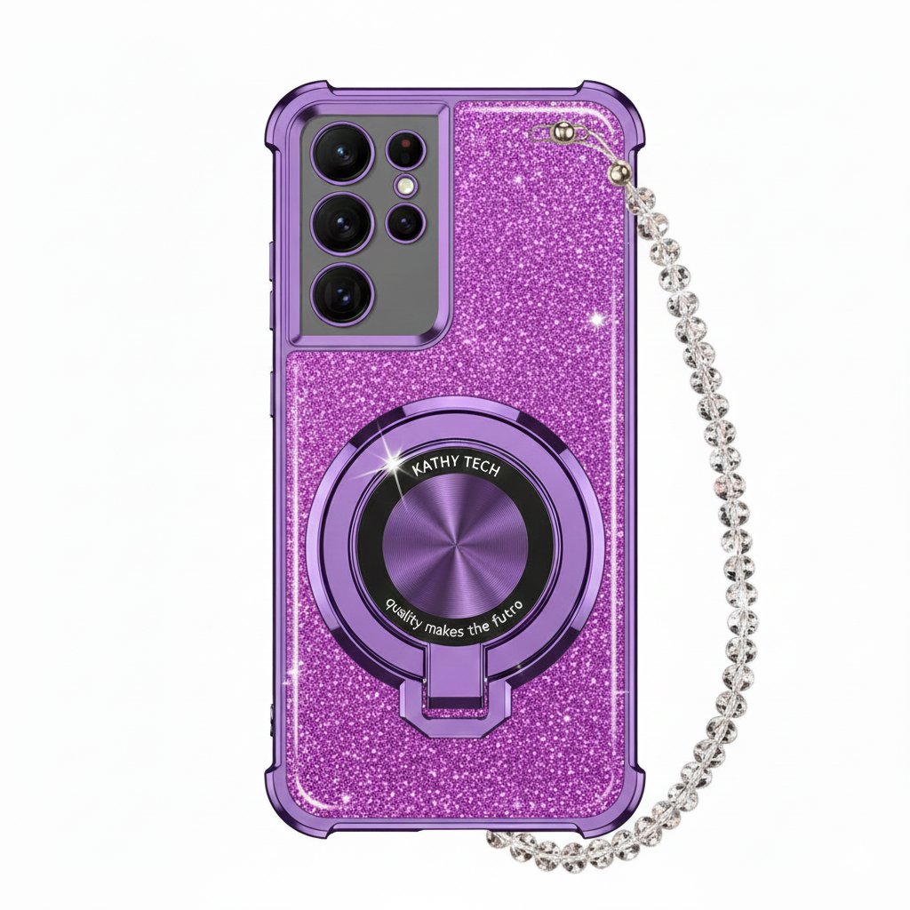 Kristall Armband Hülle mit Ständer für Samsung S25