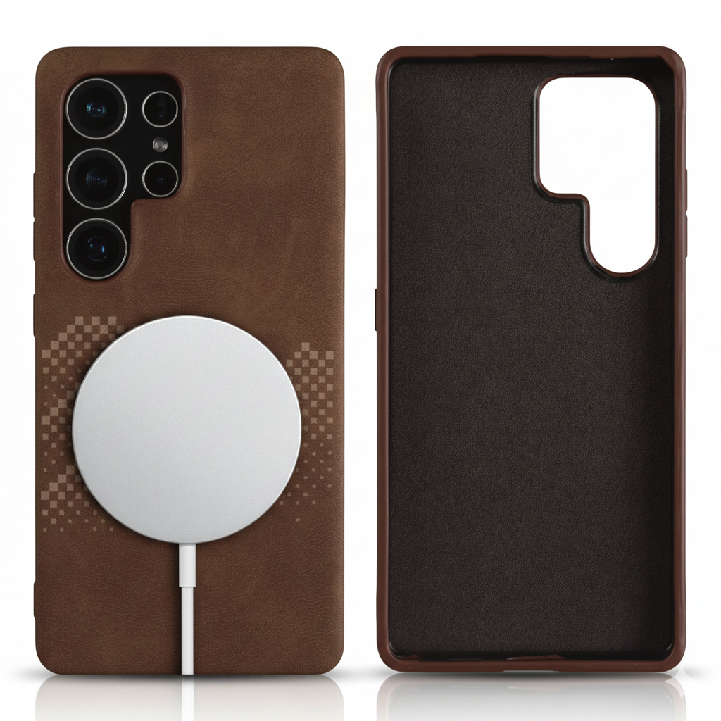 Luxus Leder Magsafe Hülle für Samsung S25 Ultra
