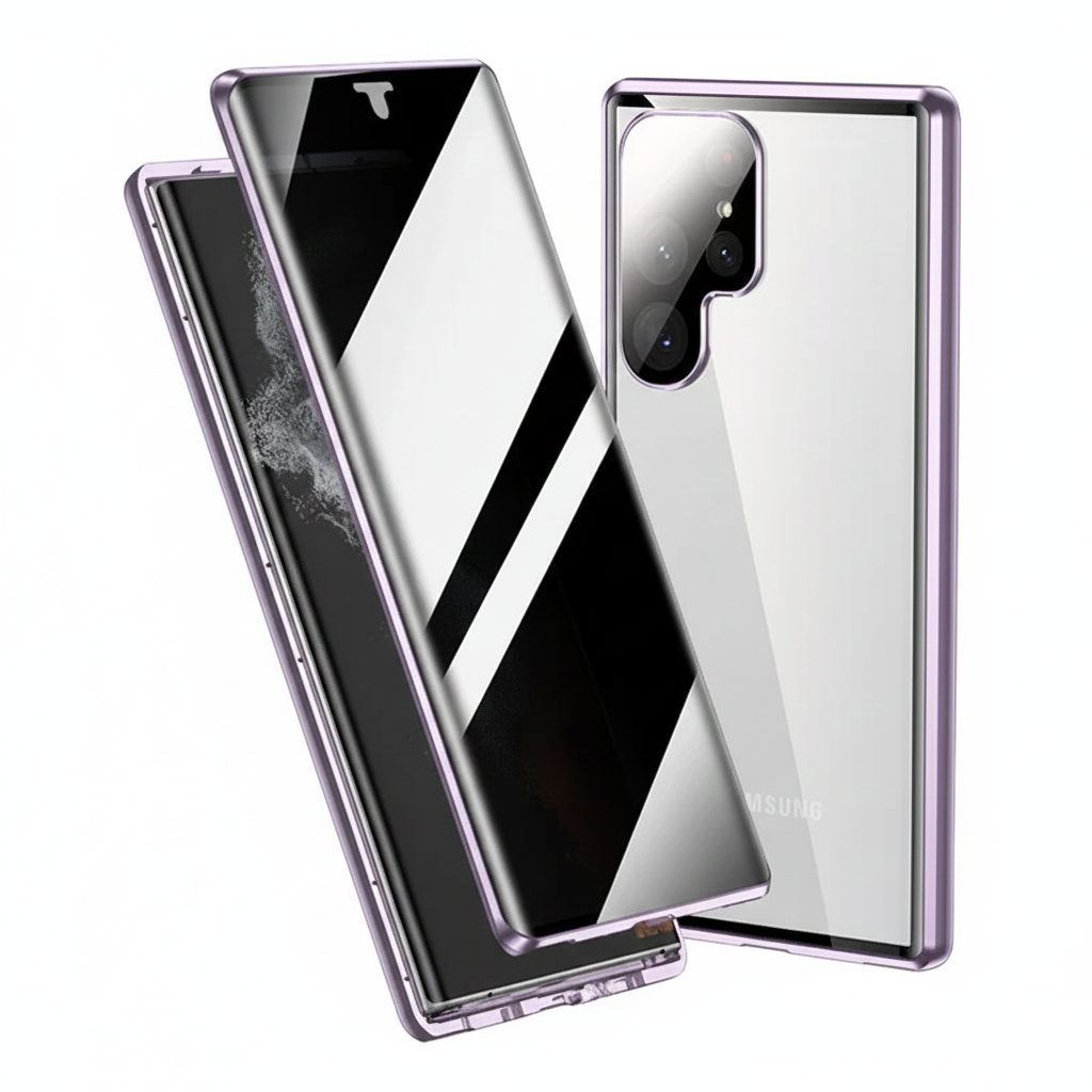 Magnetic 360° glass case for Samsung Galaxy