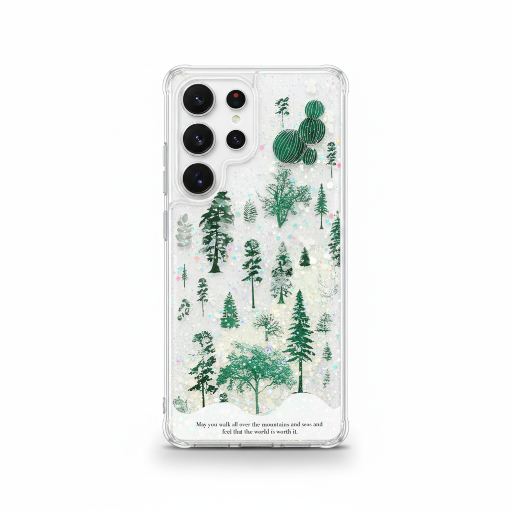 Glitzer Schloss Hülle Galaxy S-Serie Silikon Klar