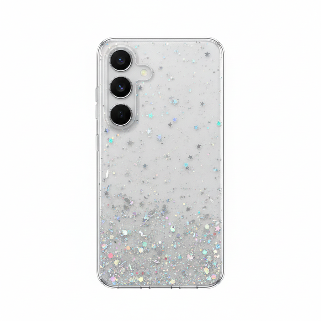 Glitzer Soft Silikon Clear Hülle für Samsung S25 Ultra