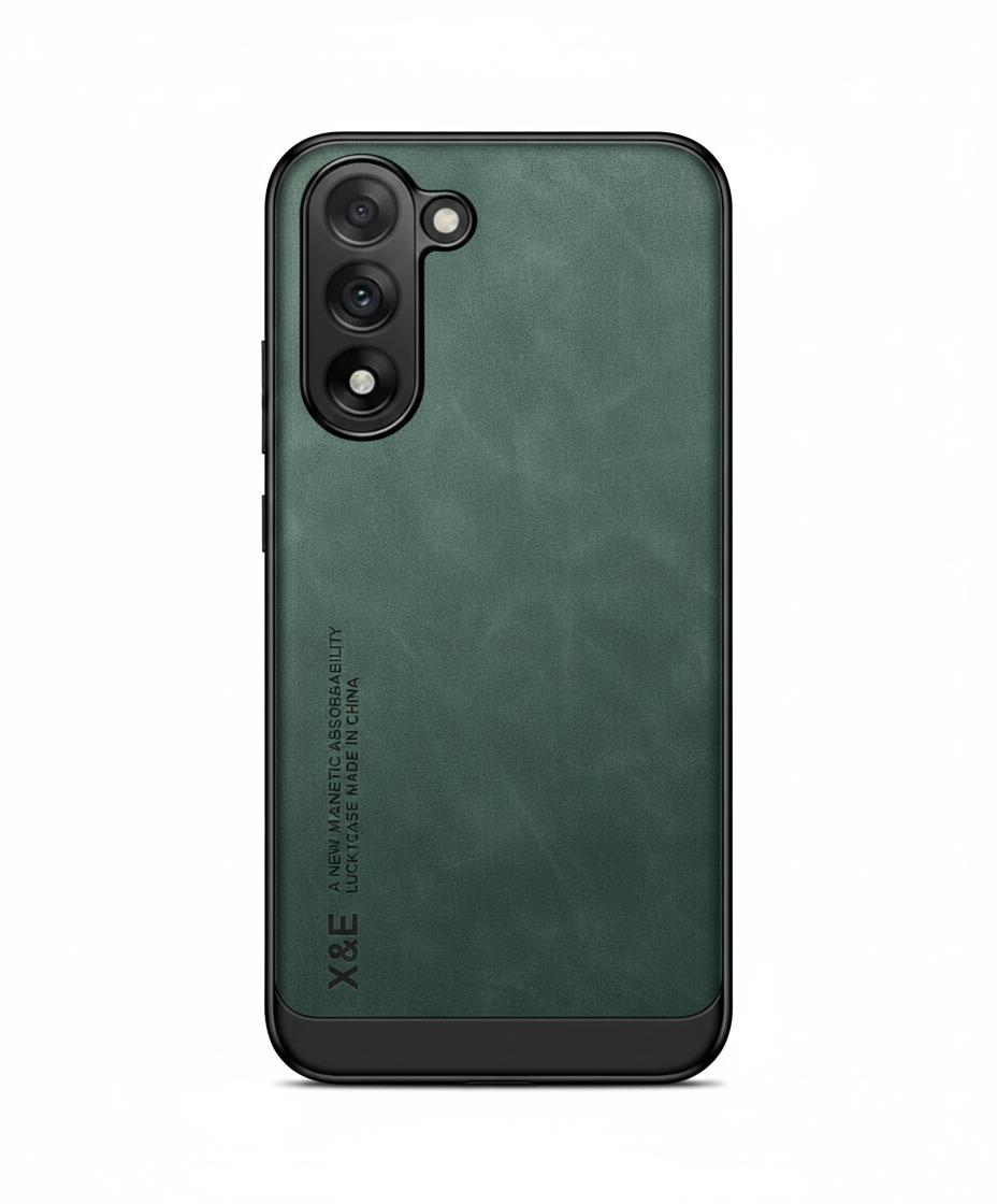 Magnetic sheepskin leather case for Galaxy S25–S9 Plus