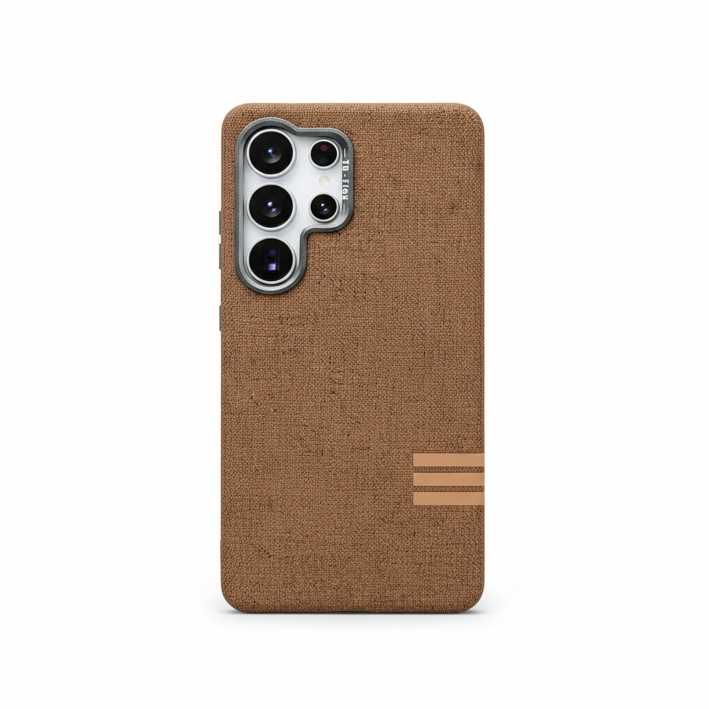 Luxus Leinen Magnet Hülle für Samsung S25