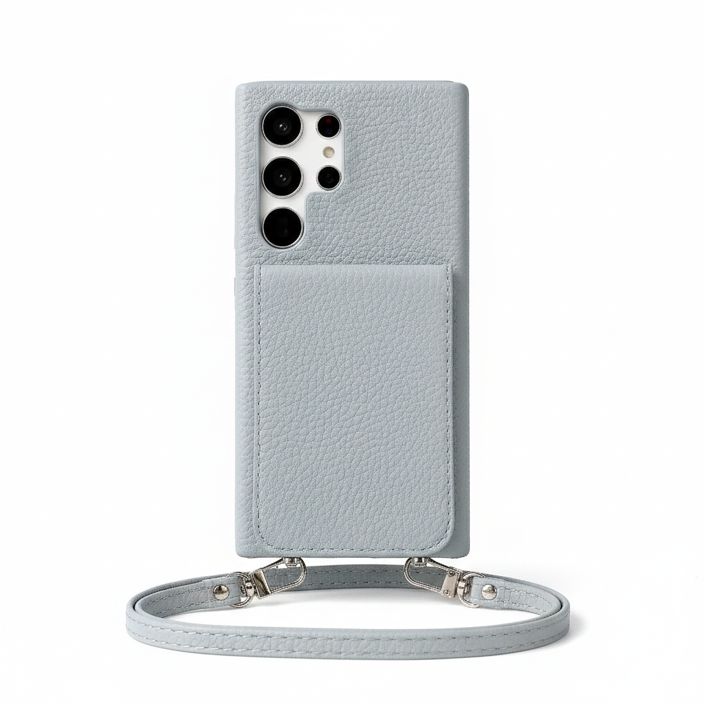 Crossbody Lederhülle mit Brieftasche für Samsung