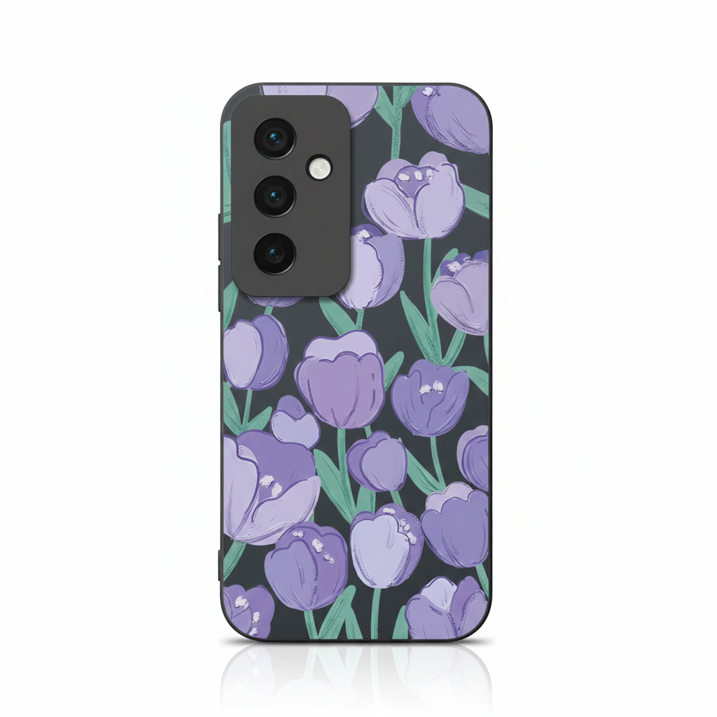 Leopard print silicone case with camera protection