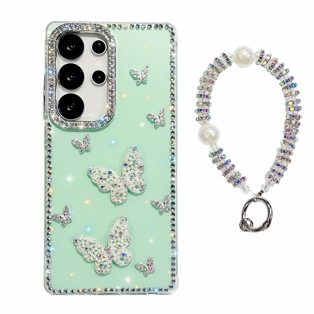 Luxury Star Glitter Butterfly Case for Samsung S25