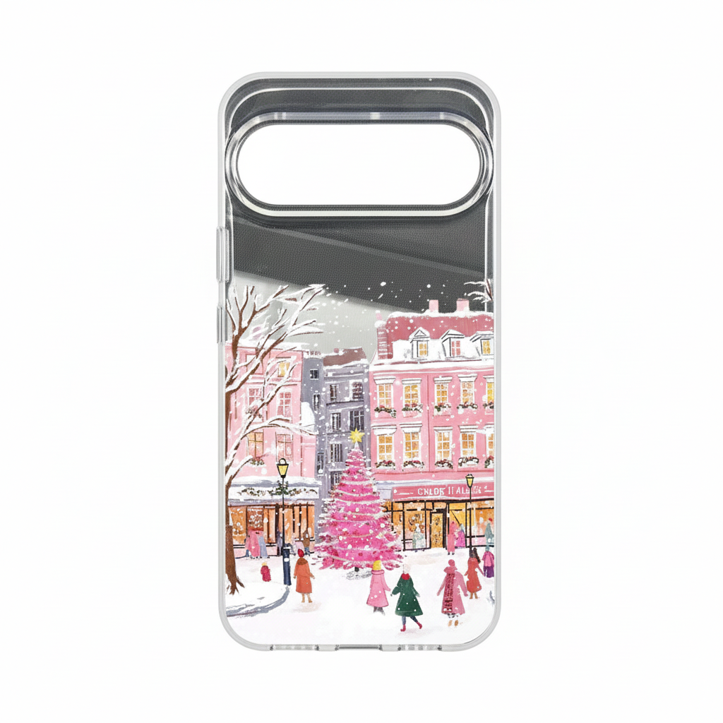 Niedliche Winter Handyhülle mit Schneemotiv für Google Pixel