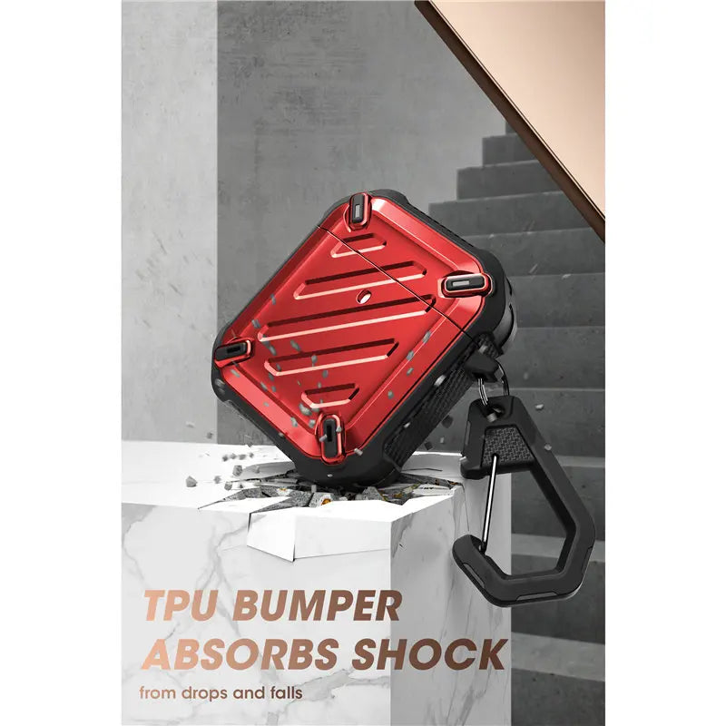 Hülle für AirPods 1 & 2 Generation – Hard‑Shell mit Karabiner