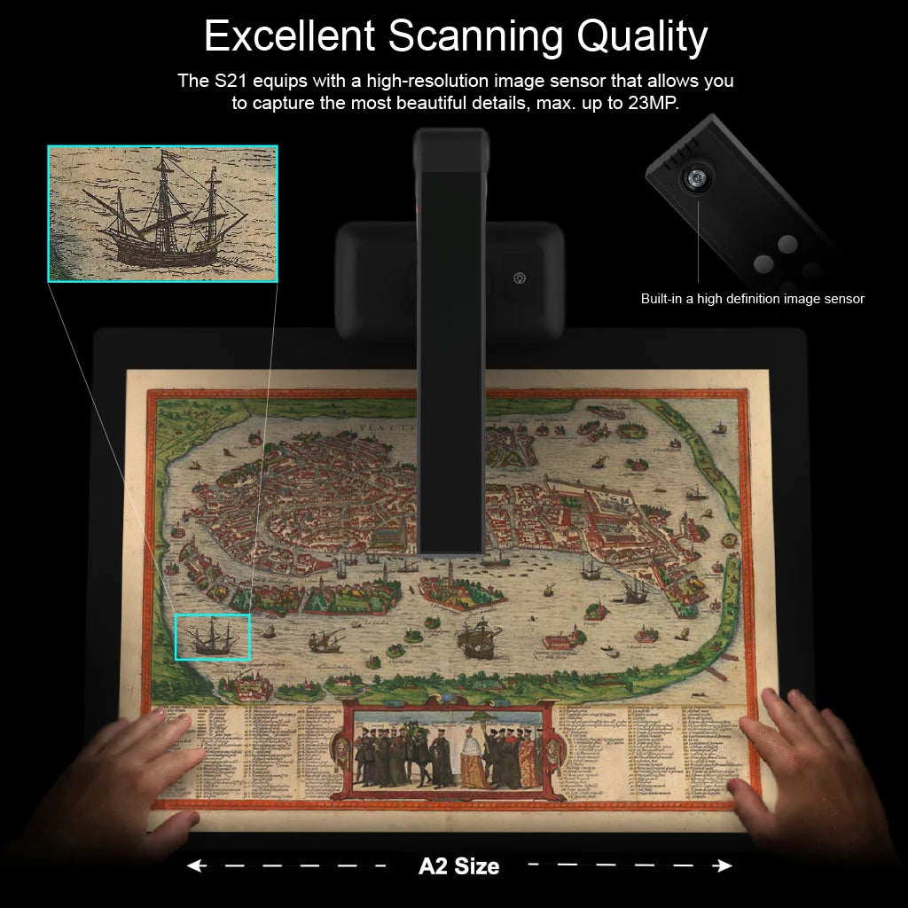 Großformat Buch- & Dokumentenscanner 23MP