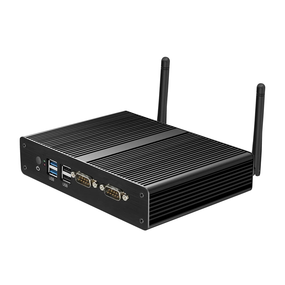Lüfterloser Mini-PC Celeron Dual LAN RS232 WiFi