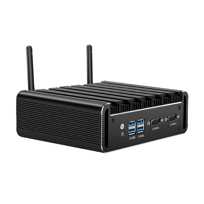 Lüfterloser Mini PC Intel i3 i5 i7 Dual LAN RS232
