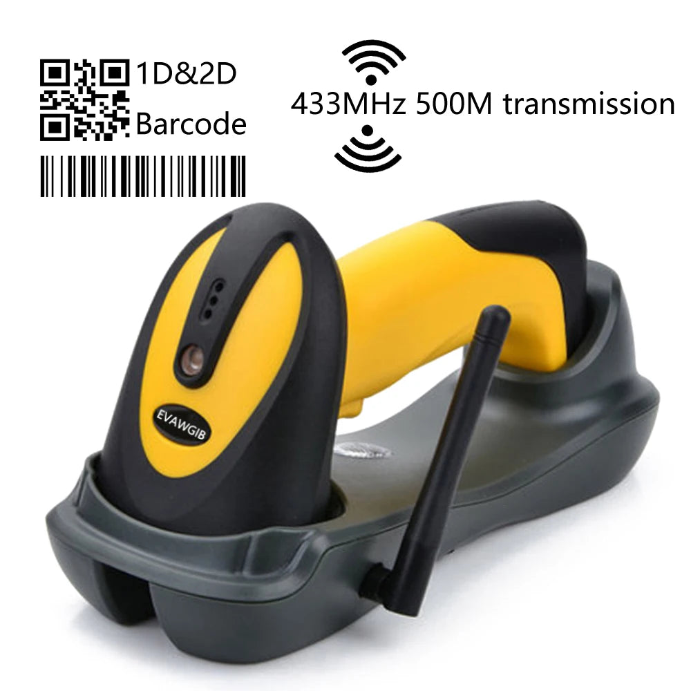 Kabelloser 2D Barcode Scanner mit 500 m Reichweite