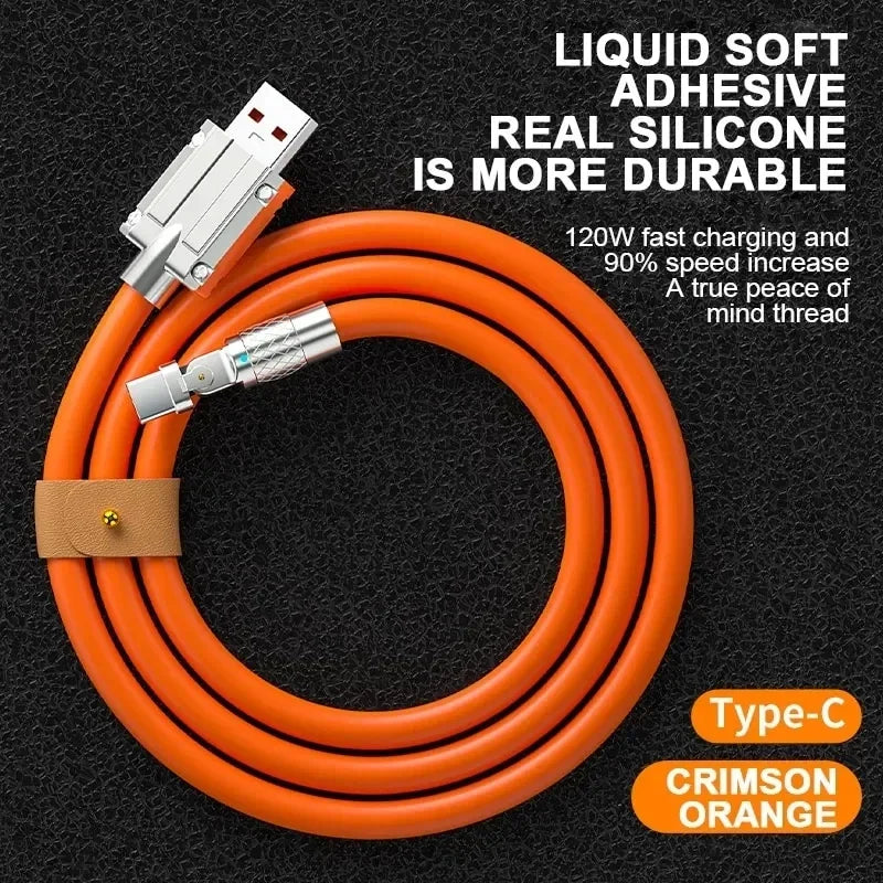 120W USB-C 180° Schnellladekabel