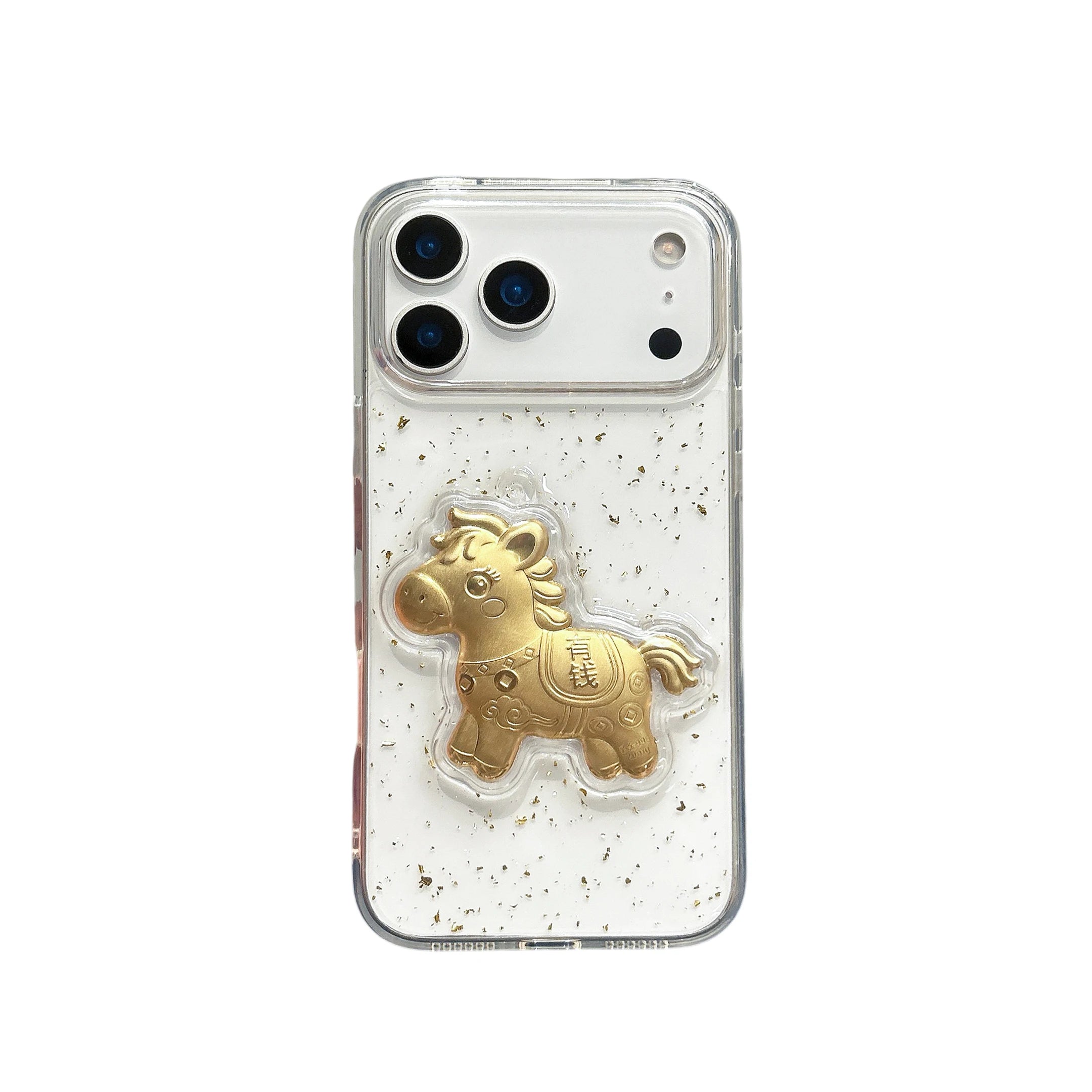 3D Goldfolie Cartoon Glitzer Hülle für iPhone 17 Pro Max