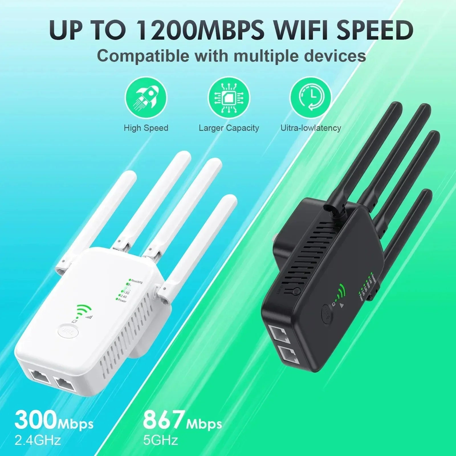 Dualband WLAN Repeater mit 200Mbps für Zuhause & Büro