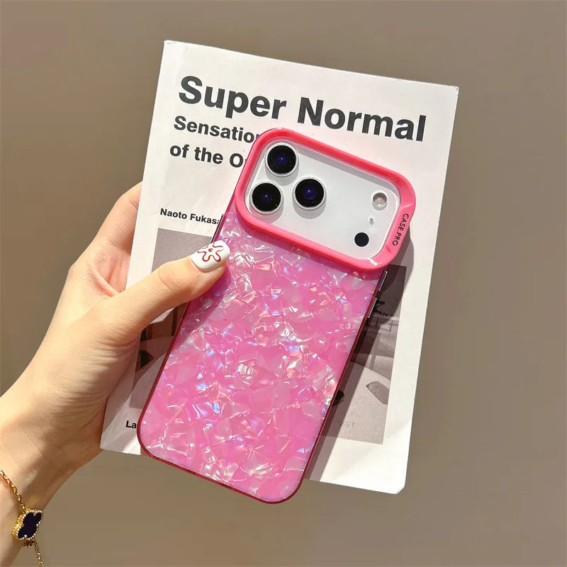 Luxuriöse Marmor Glitzer Hülle für iPhone 17 Pro Max