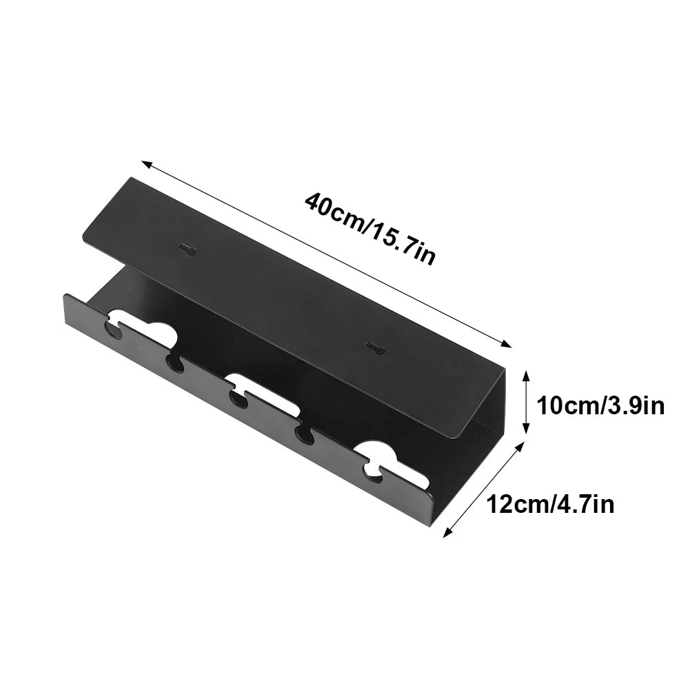 Selbstklebendes Kabelmanagement-Tablett unter Tisch
