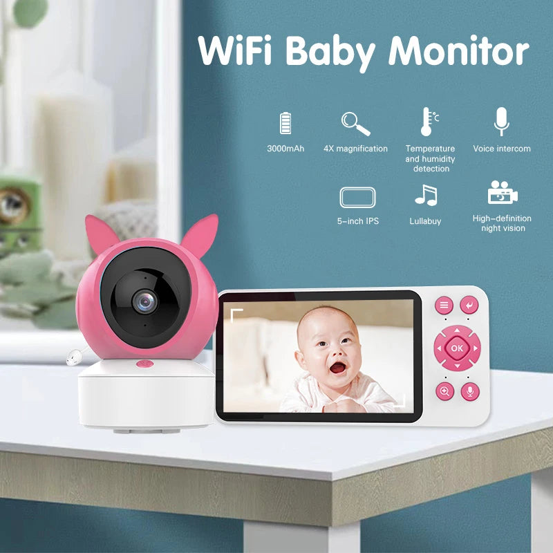 5 Zoll WLAN Baby Monitor mit Nachtsicht & Bewegungsmelder