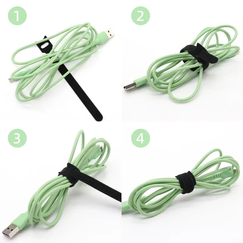 Lösbare Nylon Kabelbinder Set 15-30 cm Schwarz