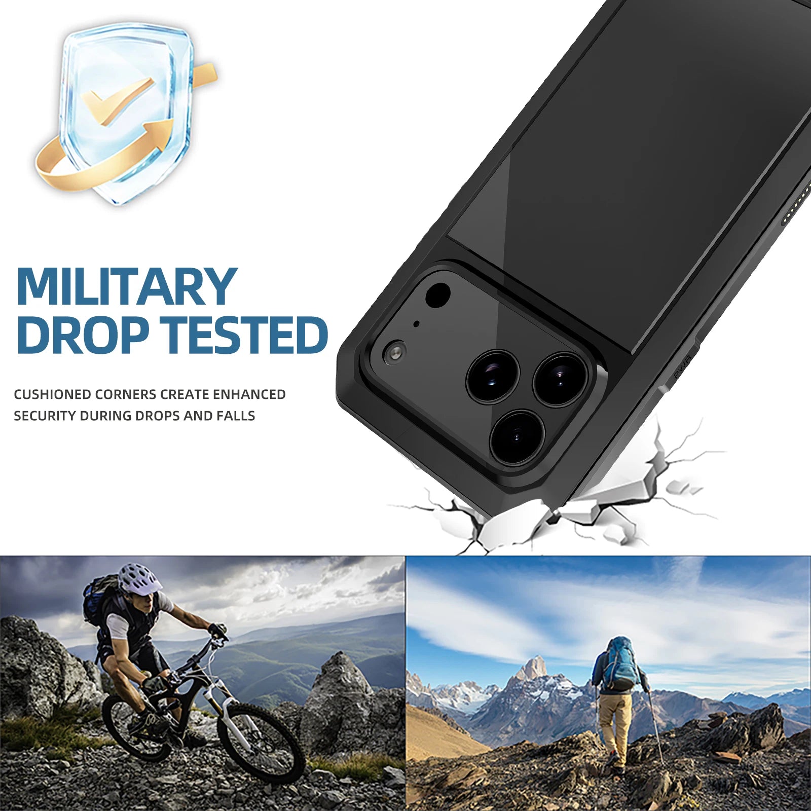 Robuste Metall-Schutzhülle für iPhone 17 Pro Max