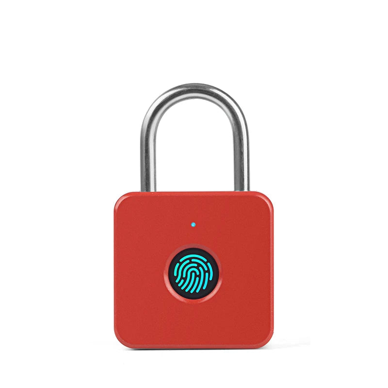 Rotes Smart Fingerabdruck-Vorhängeschloss USB-C