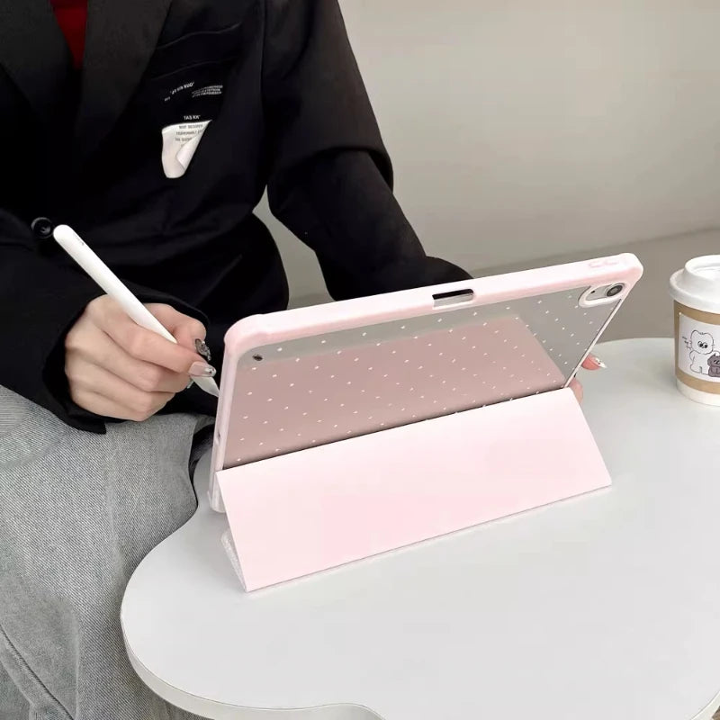 Polka Dots iPad Case Black