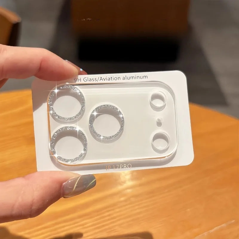 Glitter camera lens protector for iPhone 17 series