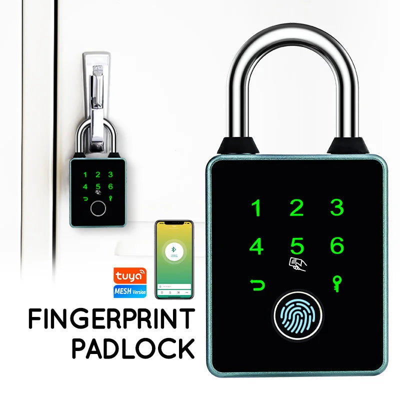 Smart Fingerabdruck-Vorhängeschloss mit Tuya App