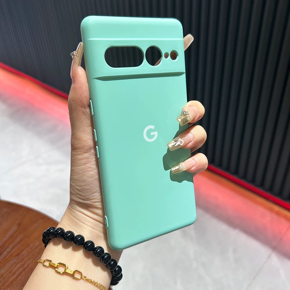 Für Google Pixel 8 8Pro 8a 7 7Pro 7a 6 Fall Seidige Silikon Soft-Touch Zurück Abdeckung Für Pixel 9 pro XL Stoßfest Schutzhülle Coque