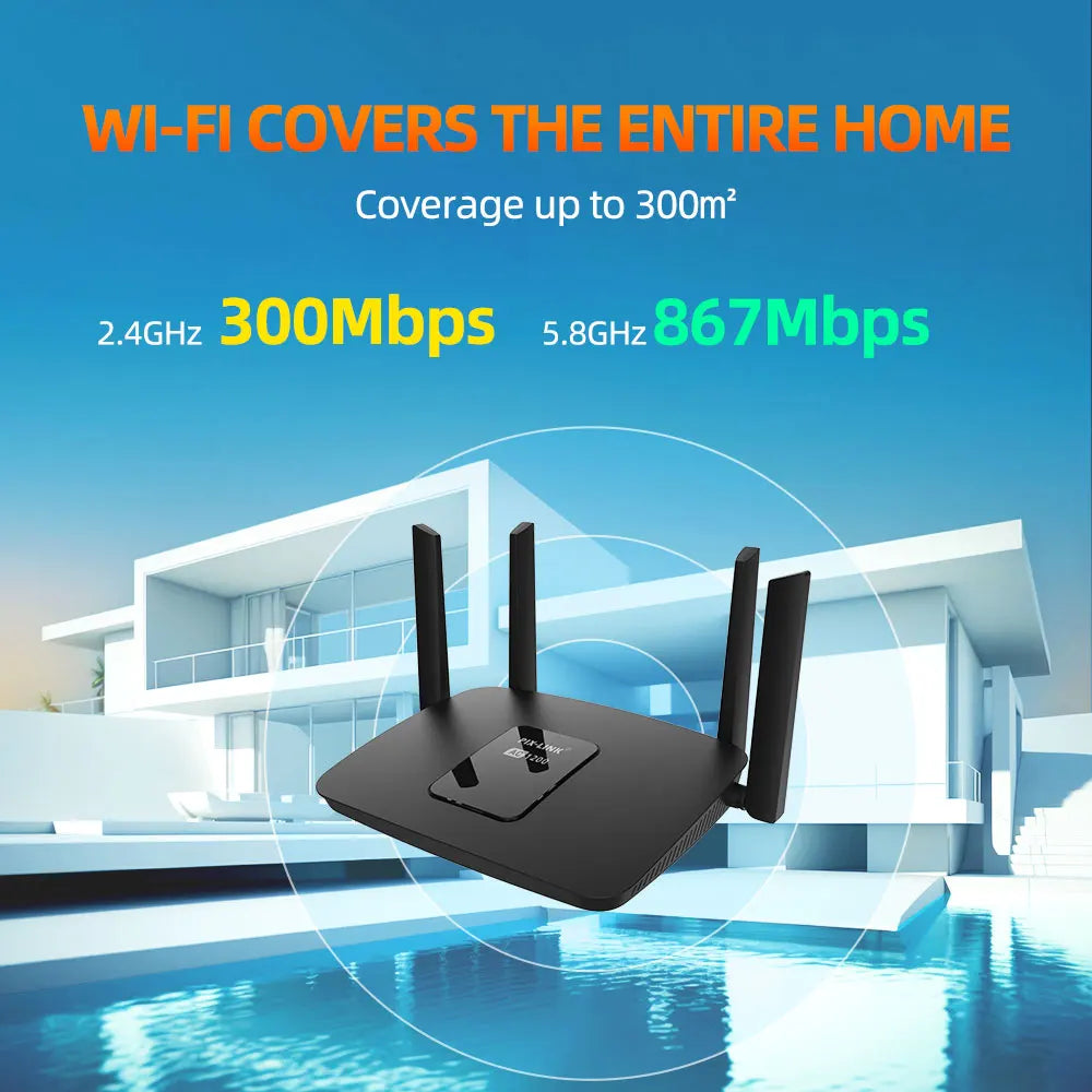 AC06 WLAN Router mit 4 Antennen & 1200 Mbit/s