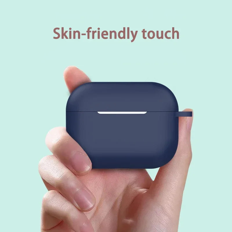 Silicone protective case with buckle for AirPods series