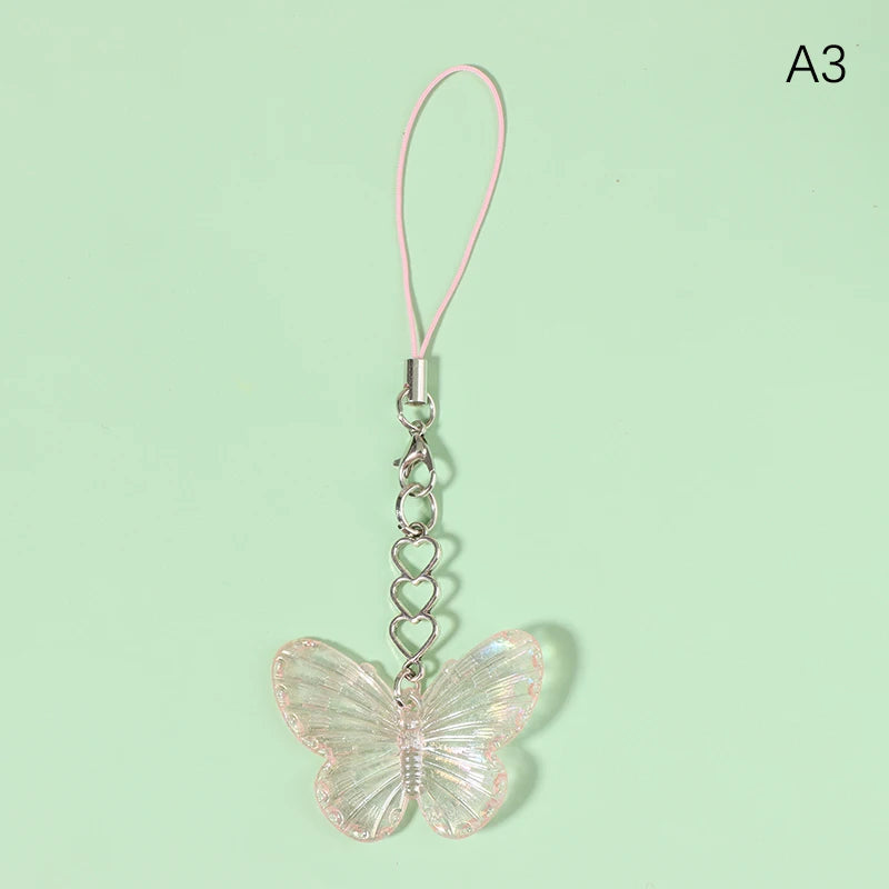 Bunter Schmetterling Handy-Lanyard mit Anhänger