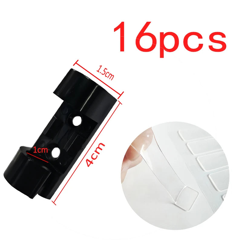 Self-adhesive USB cable clips for organization at home and office