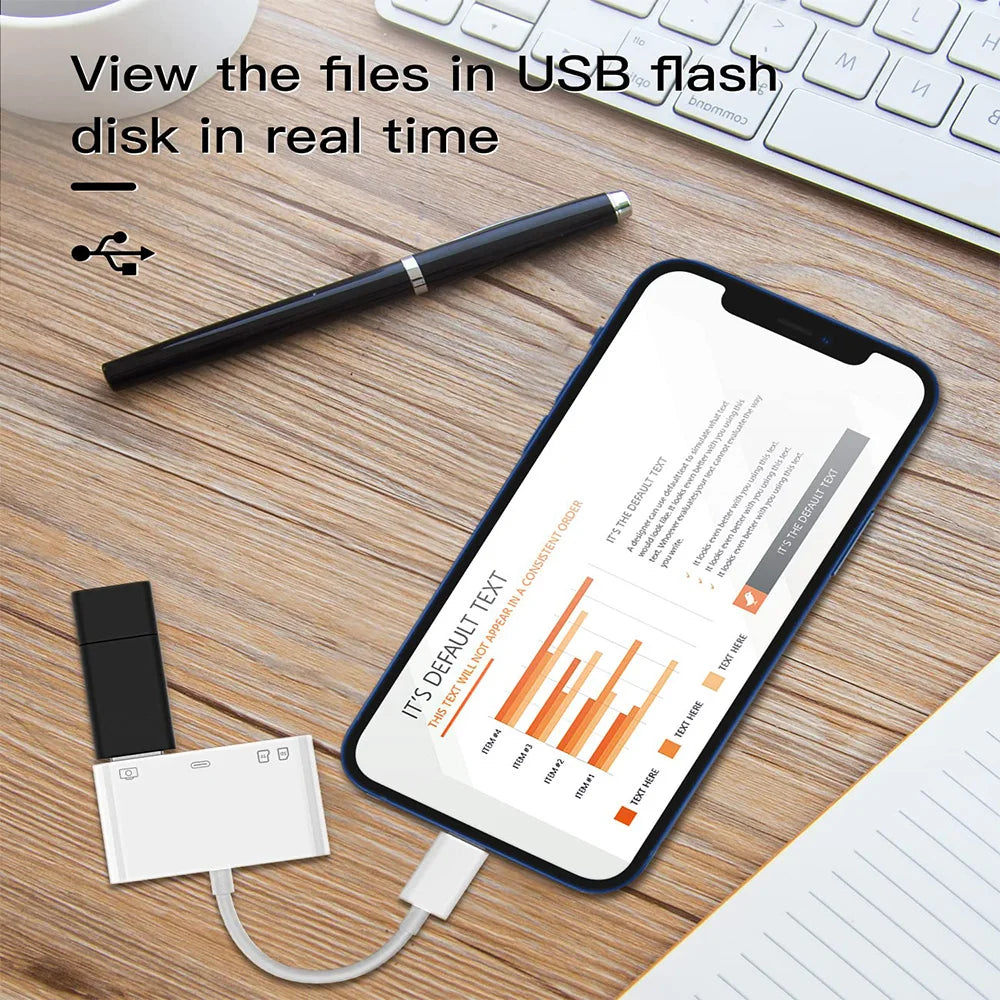 4-in-1 USB Typ-C & Lightning Kartenleser für iPhone